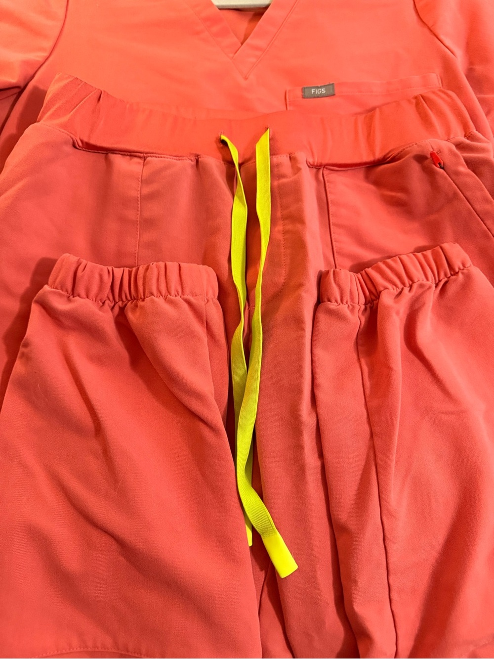 Figs Short Sleeve Scrub Tops & Pants Set - Teal, Coral, Mauve, Gray - Picture 7 of 9